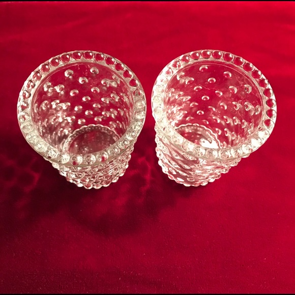 NEW Decorative Votive Glass Set with Unique Glass Pearl Design - Picture 5 of 6
